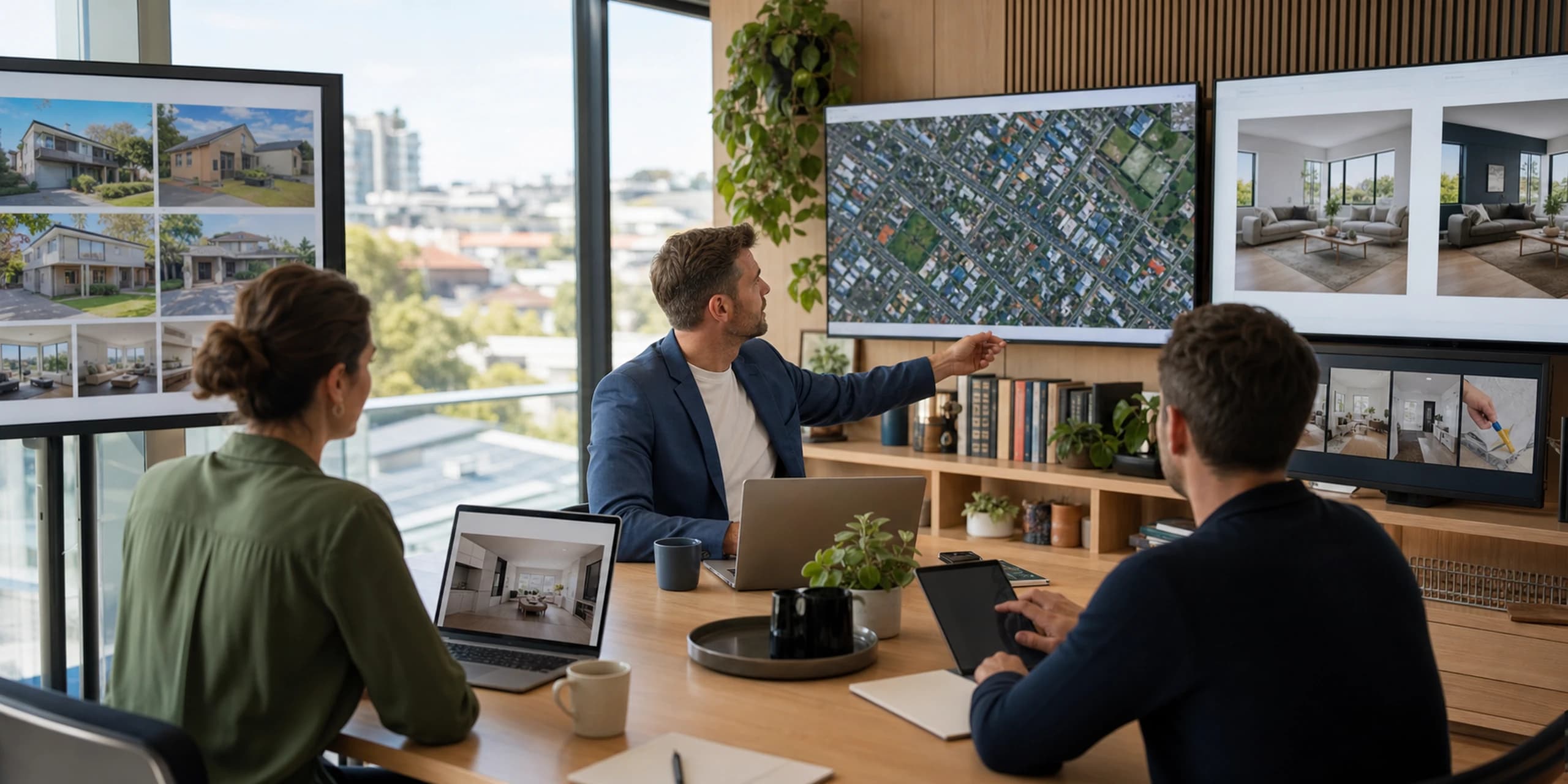 Property professionals using AI-assisted search, marketing and management tools