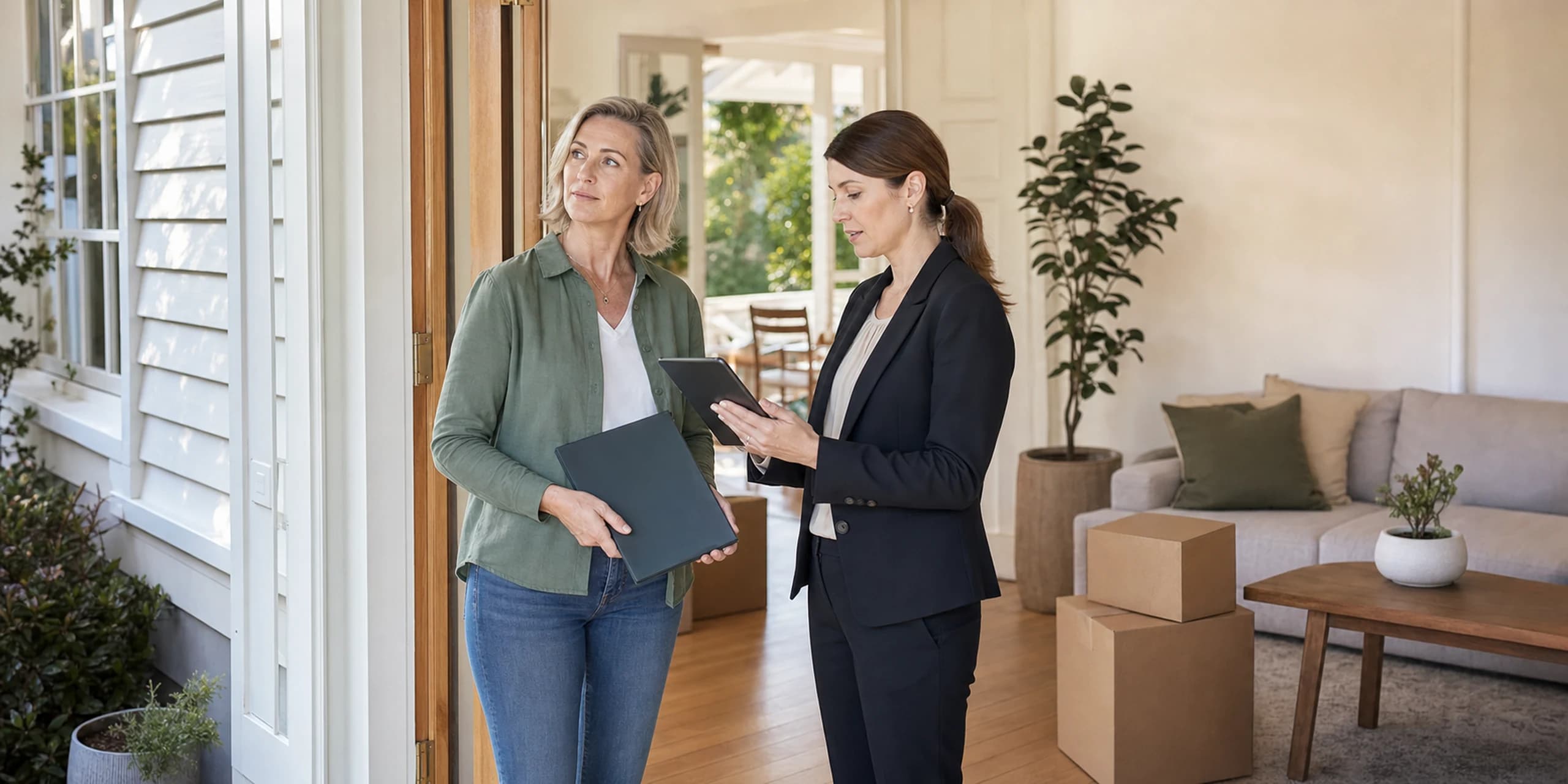Homeowner documenting a property valuation as her former home changes use